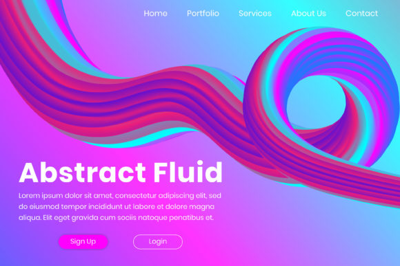 3D Fluid Landing Page Template: Redefining Digital Experiences in the Modern Era