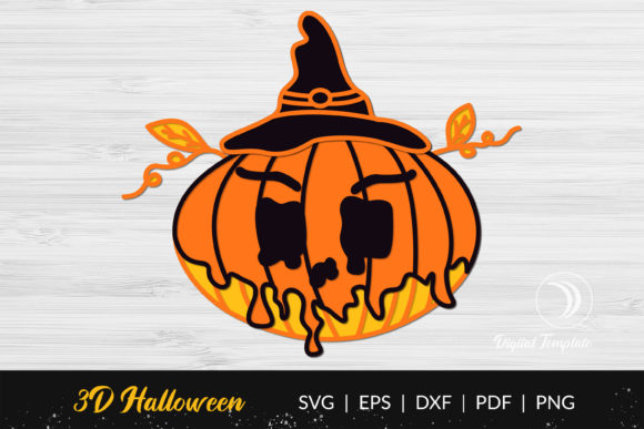3D Layered Halloween Pumpkin Cut File