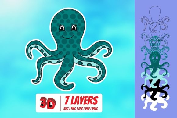 3D Octopus SVG: A Versatile Design Asset
