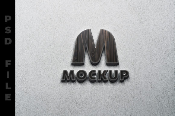3D Wooden Realistic Logo Mockup in Wall: A Creative Solution for Branding and Design
