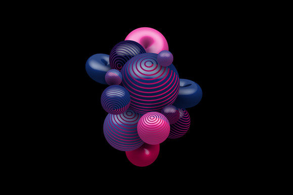 Abstract 3D Decorative Realistic Balls: A Modern Design Solution