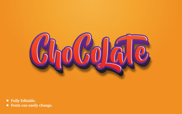 Chocolate 3D Text Effect Template: A Creative Tool for Digital Design