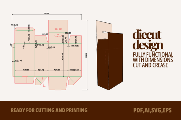 Cosmetics Packaging Box Die Cut Design