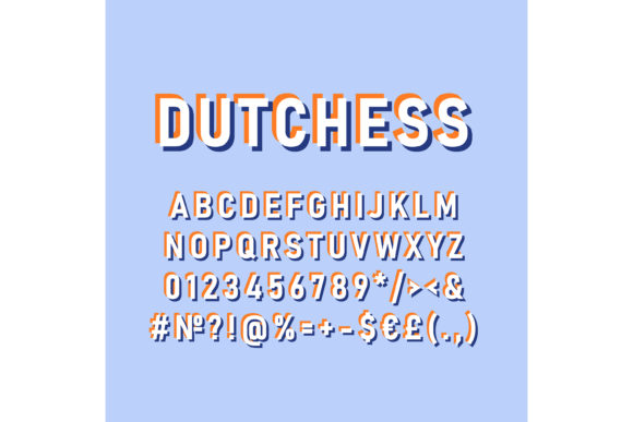 Dutchess Vintage 3D Vector Alphabet Set