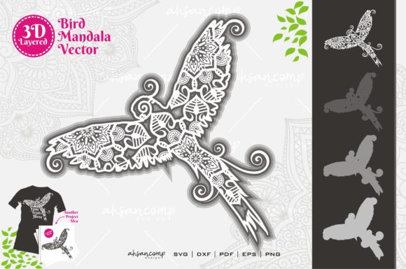 Exploring the Beauty and Utility of Parrot Mandala Vector 3D Layered 1