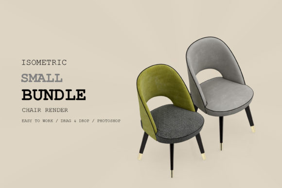 Exploring the Versatility of Isometric Chair 3D Render Pack 297