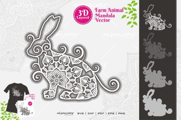 Farm Animal Mandala SVG 3D Layered 7: A Creative Tool for Unique Projects