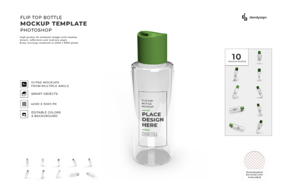 Flip Top Bottle 3D Mockup Bundle: Practical Integration for Packaging Workflows