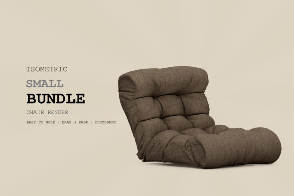 Isometric Armchair 3D Rendering Pack 185