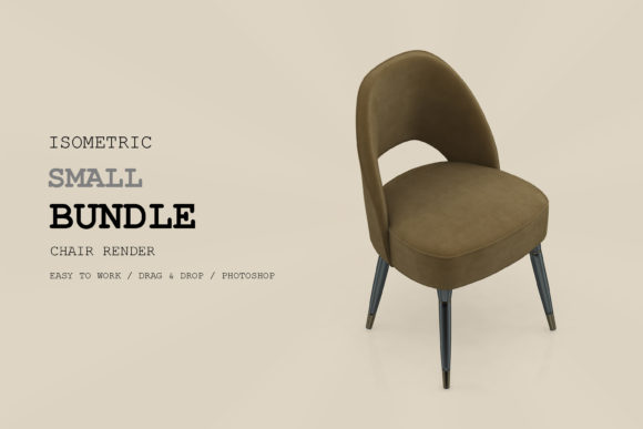 Isometric Chair 3D Render Pack 154