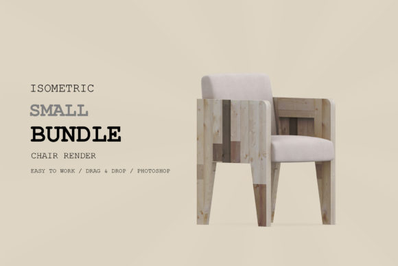 Isometric Chair 3D Render Pack 186