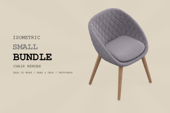 Isometric Chair 3D Render Pack 217
