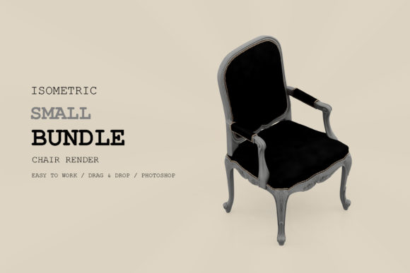 Isometric Chair 3D Render Pack 273: A Versatile Asset for Digital Designers