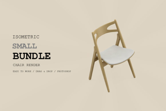 Isometric Chair 3D Render Pack 66: A Comprehensive Resource for Designers and Creators