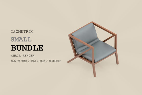 Isometric Chair 3D Render Pack 7