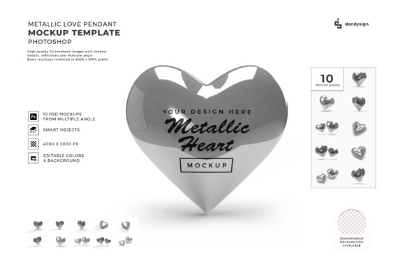 Metallic Heart Pendant 3D Mockup Bundle: Avoiding Common Pitfalls for Realistic Presentations