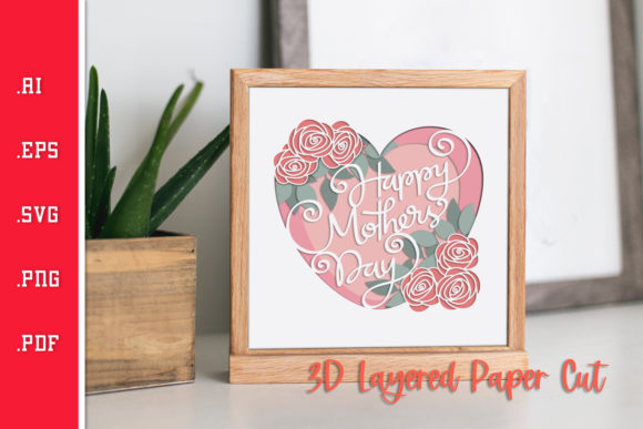 Mothers Day Roses 3D Layered Paper Cut: A Thoughtful Blend of Craft and Meaning