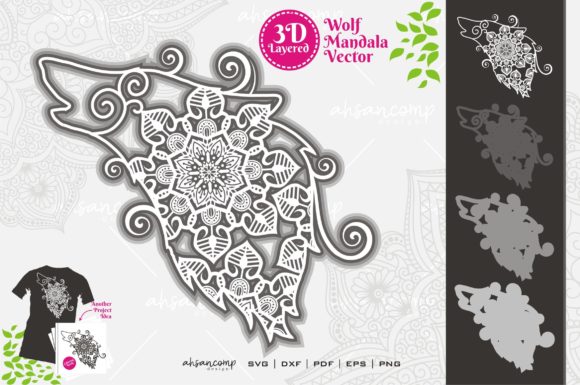 Wolf Mandala Vector 3D Layered 3: A Tool for Structured Creativity and Workflow Integration